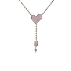18K Gold Vermeil Heart Dangle Necklace